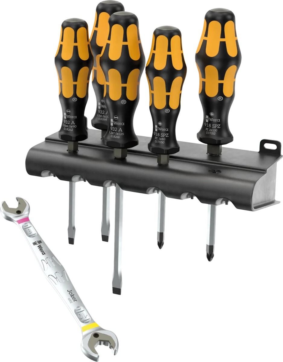 Wera 05136079001 Kraftform Chiseldriver 5-Piece Screwdriver Set & Joker Wrench - Mr. Tools