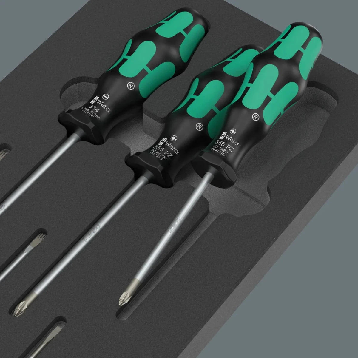 Wera 05150128001 9718 Kraftform Series 300 Screwdriver Set in Shadow Foam Insert - 7 Piece - Mr. Tools