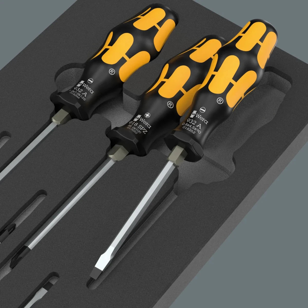 Wera 05150171001 97113 Kraftform Series 900 Chiseldriver Screwdriver Set 2 in Shadow Foam Insert - 7 Piece - Mr. Tools