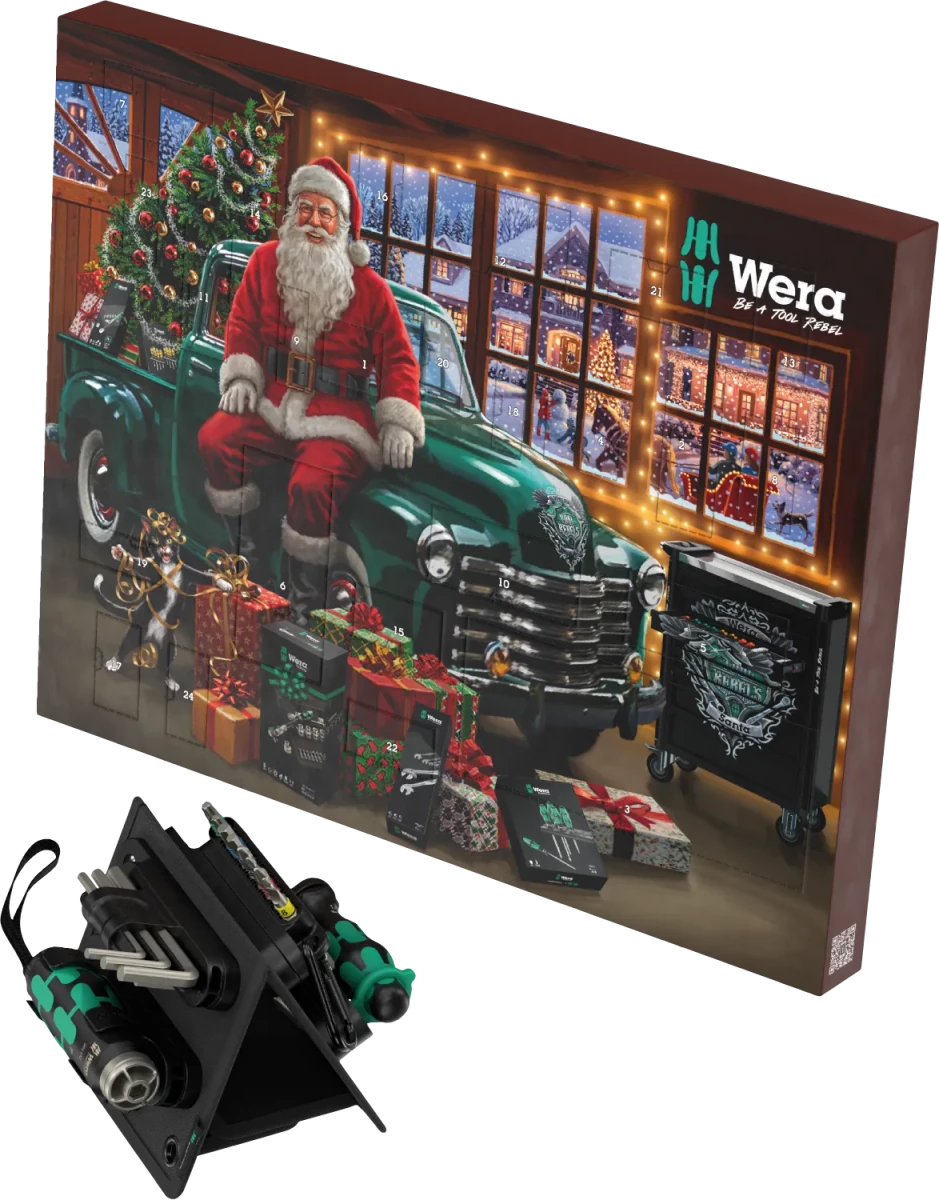 Wera 2026 Advent Calendar (24 Piece) with Flashdriver Torch | 05136614001 - Mr. Tools