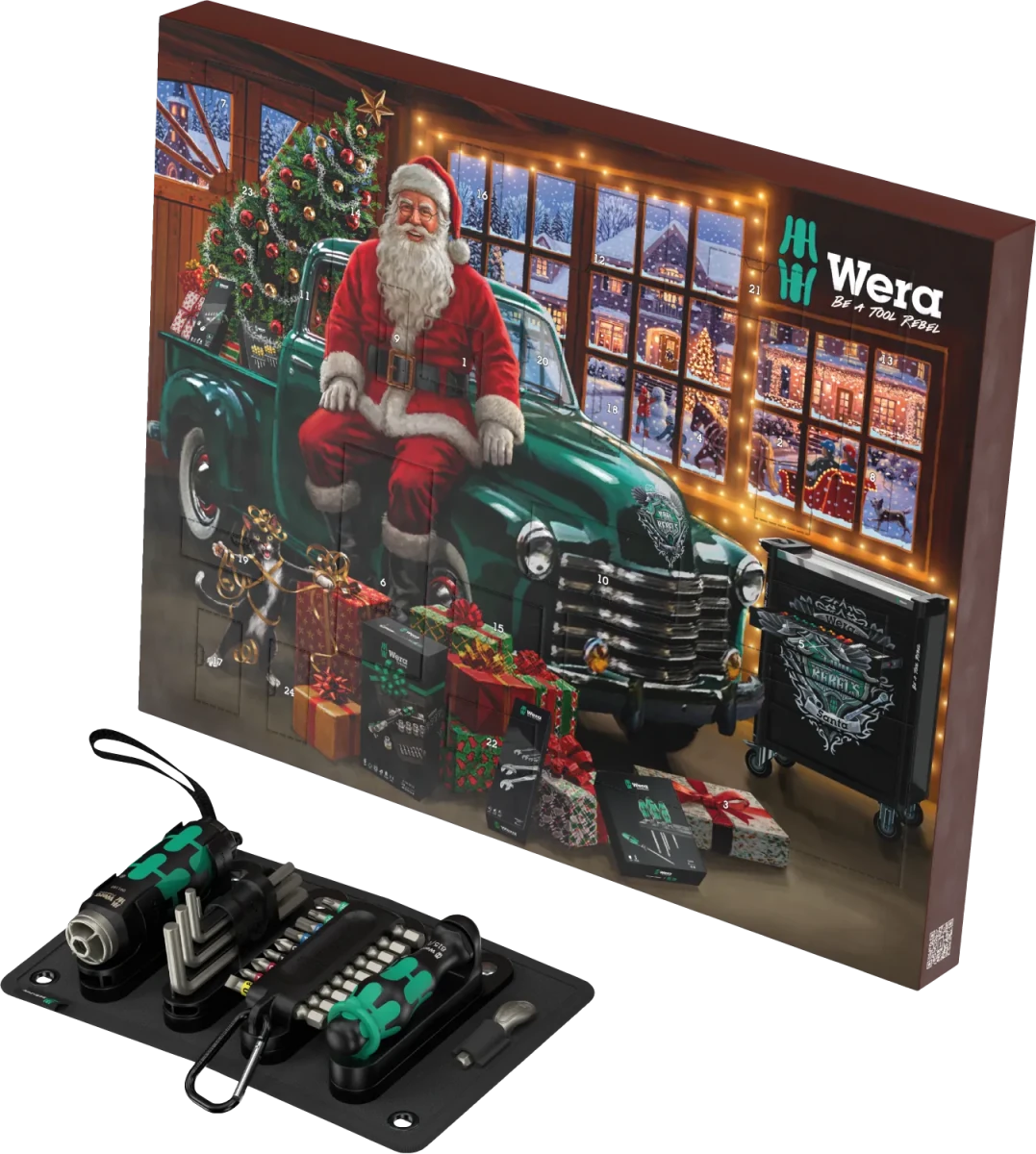 Wera 2026 Advent Calendar (24 Piece) with Flashdriver Torch | 05136614001 - Mr. Tools