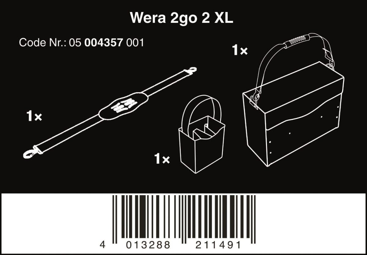 Wera 2go 2XL Tool Container 2 Pieces 05004357001 - Mr. Tools