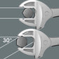 Functional graphic of the Wera 6004 Joker spanner showing the self-setting jaws automatically adjusting to the required size upon contact with a hexagonal bolt.
