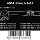 Comprehensive size chart for the Wera 6004 Joker 6 Set 1, detailing the metric and imperial (SAE) coverage for all six spanners: XS (7-10mm), S (10-13mm), M (13-16mm), L (16-19mm), XL (19-24mm), and XXL (24-32mm).