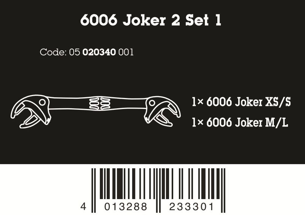 Wera 6006 Joker 2 Set 1 Self Setting Double Spanner Wrenches 05020340001 - Mr. Tools