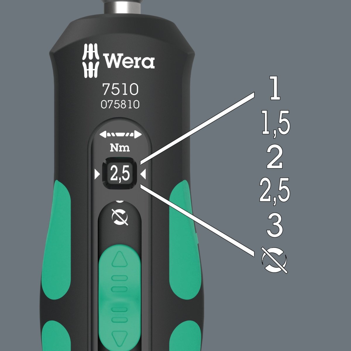 Wera 7510 Kraftform Safe - Torque Speed Torque Screwdriver 1 - 3 Nm 05075810001 - Mr. Tools