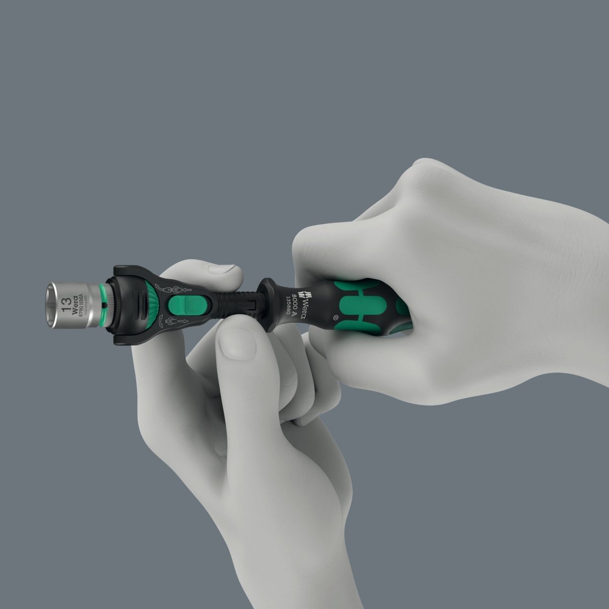 Wera 8000 A Black Edition Zyklop Speed Ratchet Wrench 1/4" Drive 05135880001 - Mr. Tools