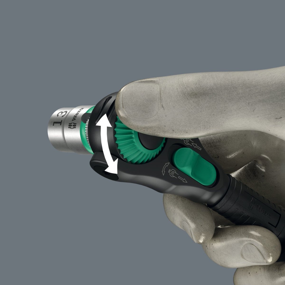 Wera 8000 B Black Edition Zyklop Speed Ratchet Wrench 3/8" Drive 05135881001 - Mr. Tools