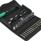 Wera 8100 SA 15 Zyklop Comfort 1/4" drive 28-piece imperial (SAE) socket and bit set in a compact textile storage case.