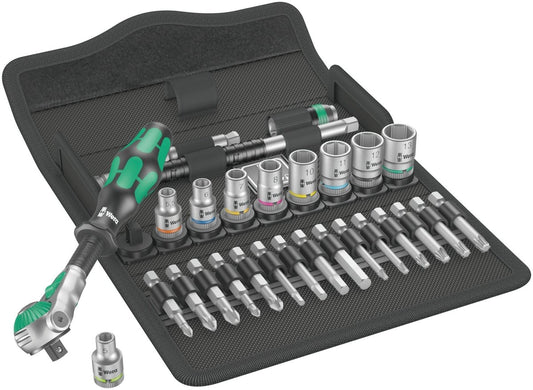 Wera 8100 SA 6 Zyklop Speed Ratchet Set 1/4" Drive Metric 05004016001 - Mr. Tools