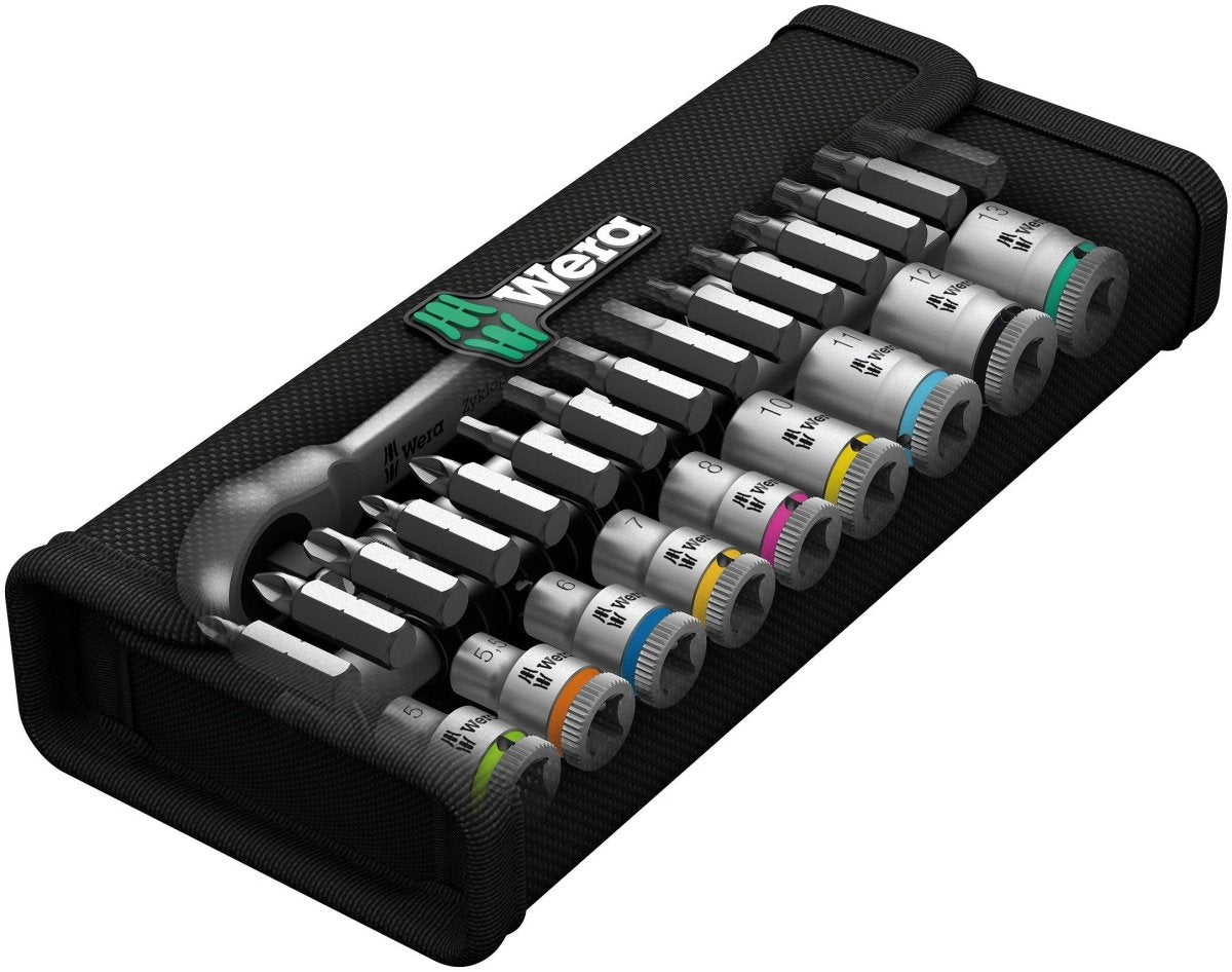 Wera 8100 SA 7 Zyklop Metal Push Ratchet Set 1/4" Drive Metric 05004017001 - Mr. Tools