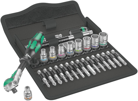 Wera 8100 SA 9 Zyklop Speed Ratchet Set 1/4" Drive SAE 05004019001 - Mr. Tools