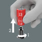 Diagram of the Wera "Twist to Unlock" mechanism for VDE sockets, ensuring tools stay secure until intentionally removed.