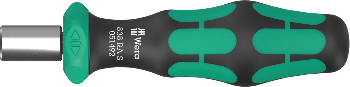 Wera 838 RA S Bitholding Ratcheting Screwdriver 1/4" Drive 05051492001 - Mr. Tools