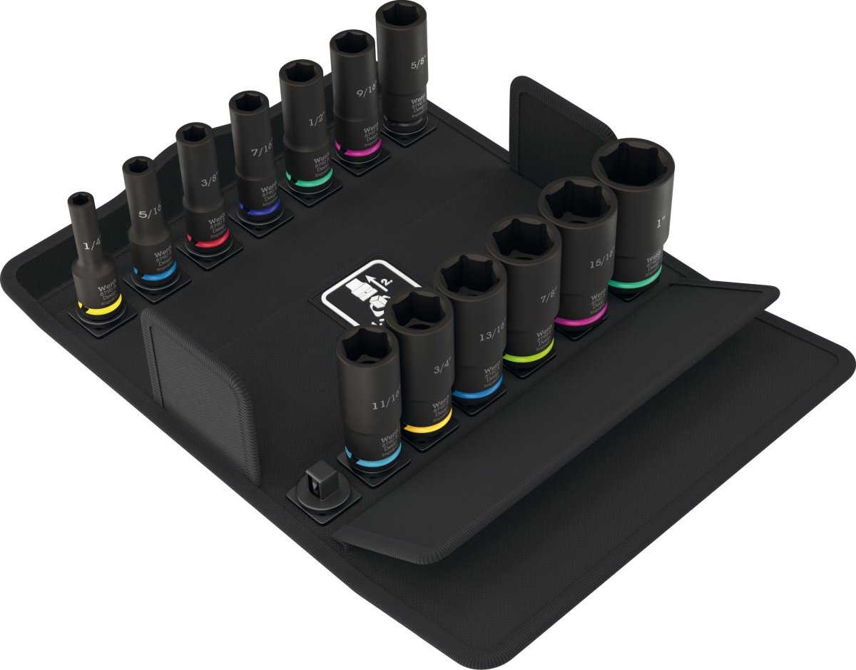 Wera 8790 B Impaktor Deep Imperial Set 1 Socket Set 3/8" SAE 05005581001 - Mr. Tools