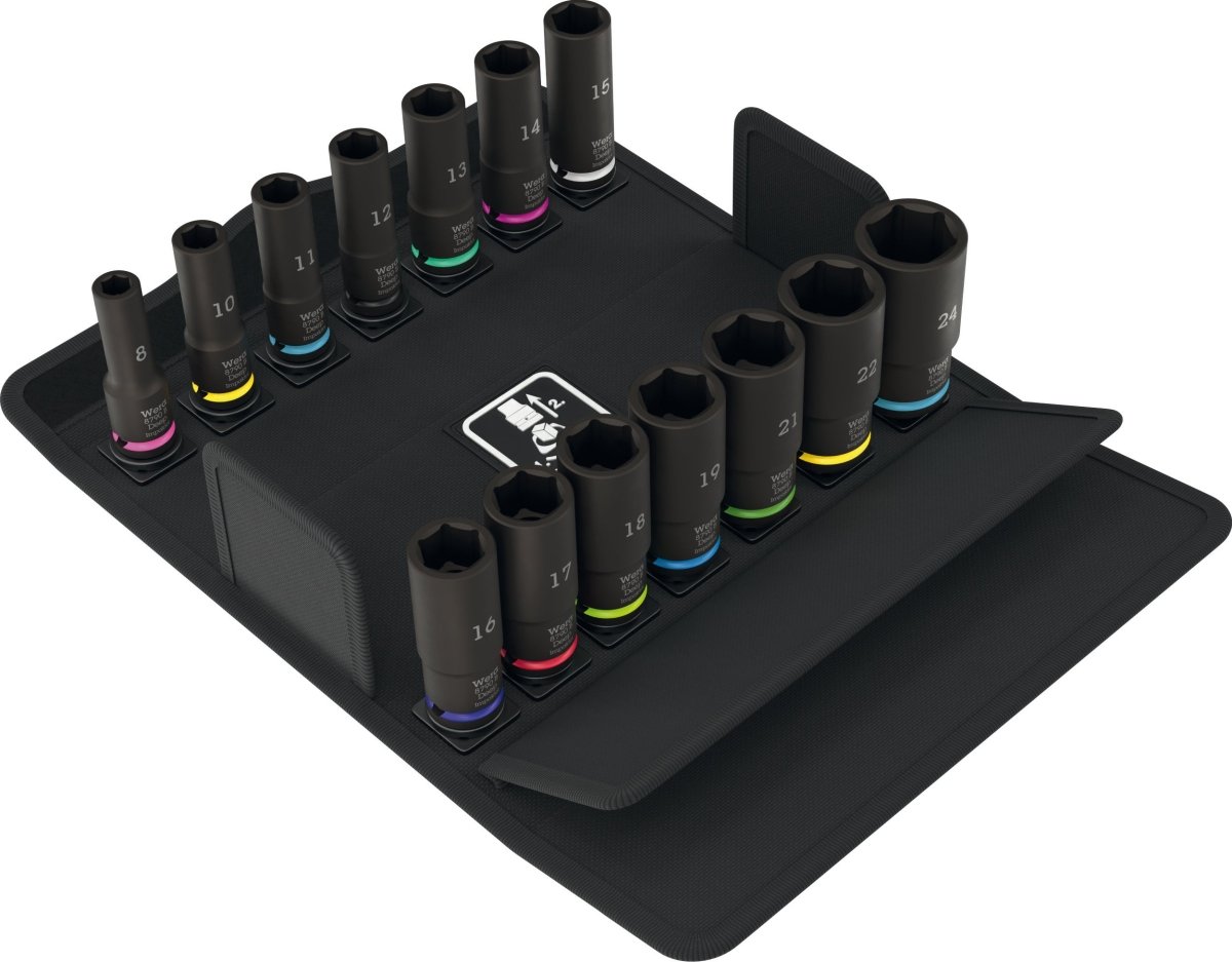 Wera 8790 B Impaktor Deep Set 1 Socket Set 3/8" 14 Pieces Metric 05005580001 - Mr. Tools