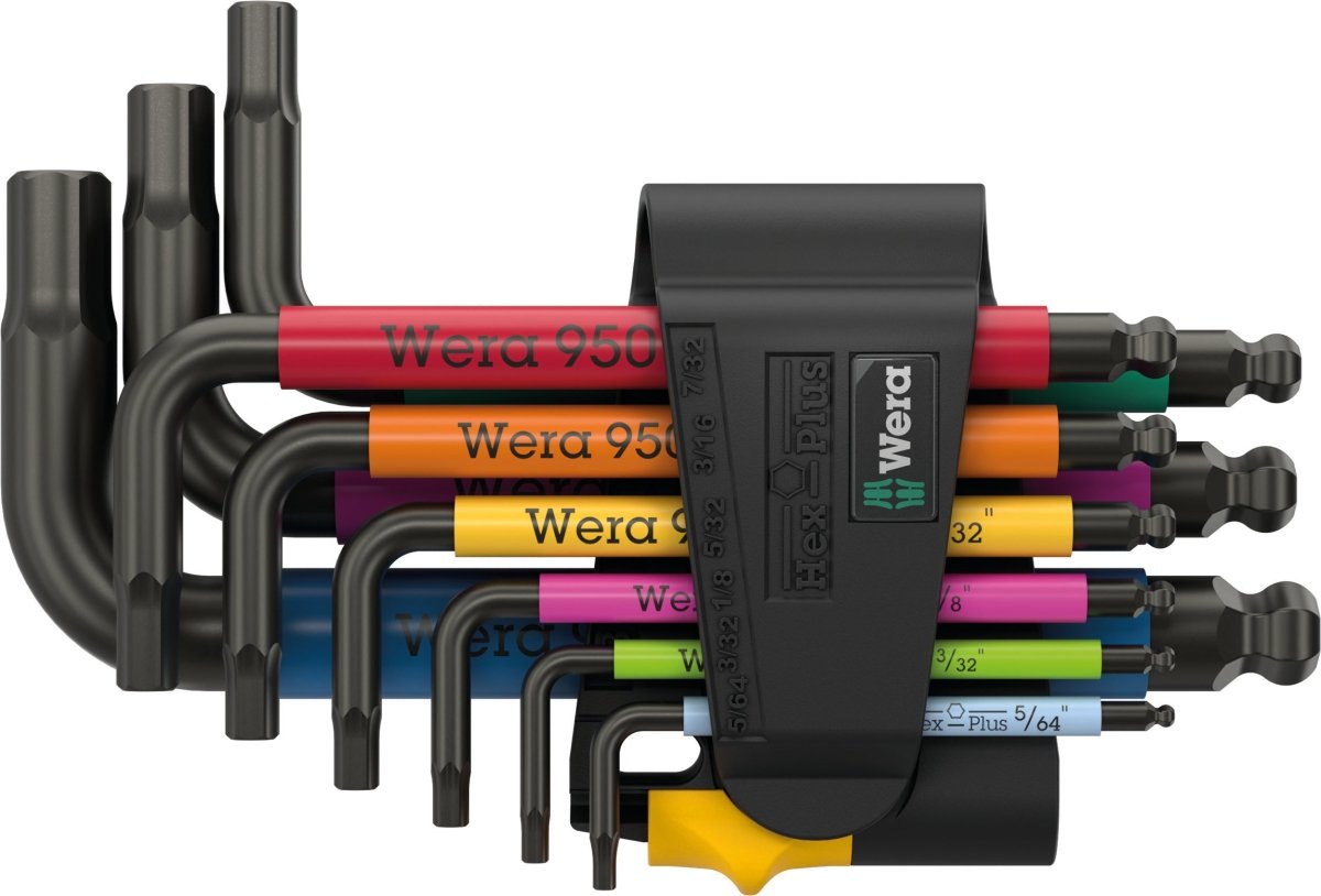 Wera 950/9 Hex - Plus Multicolor 3 L - Key Set SAE 9 Pieces 05022641001 - Mr. Tools