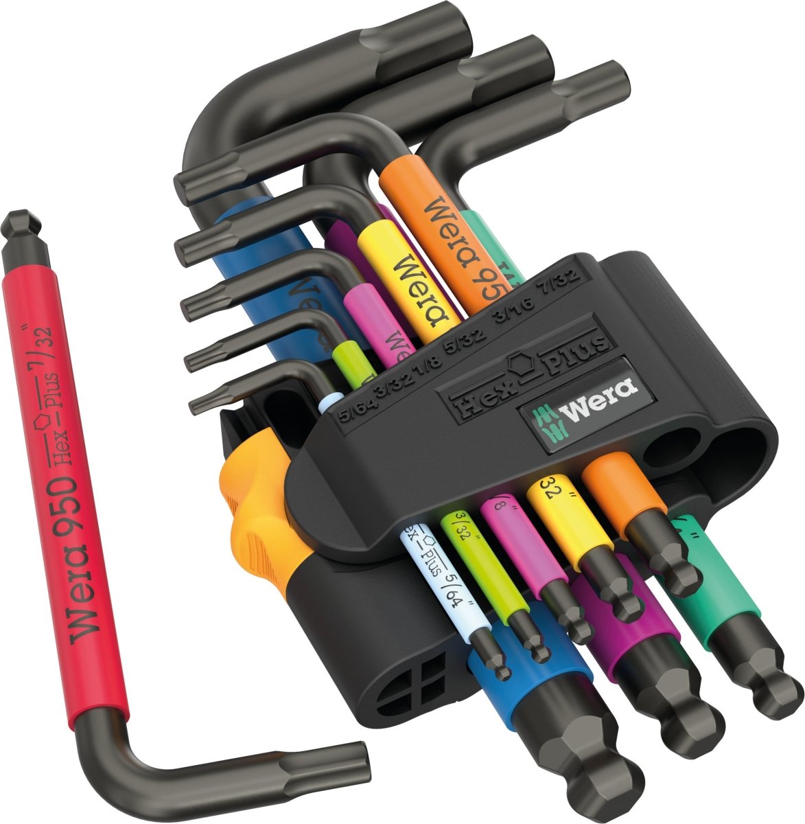 Wera 950/9 Hex - Plus Multicolor 3 L - Key Set SAE 9 Pieces 05022641001 - Mr. Tools
