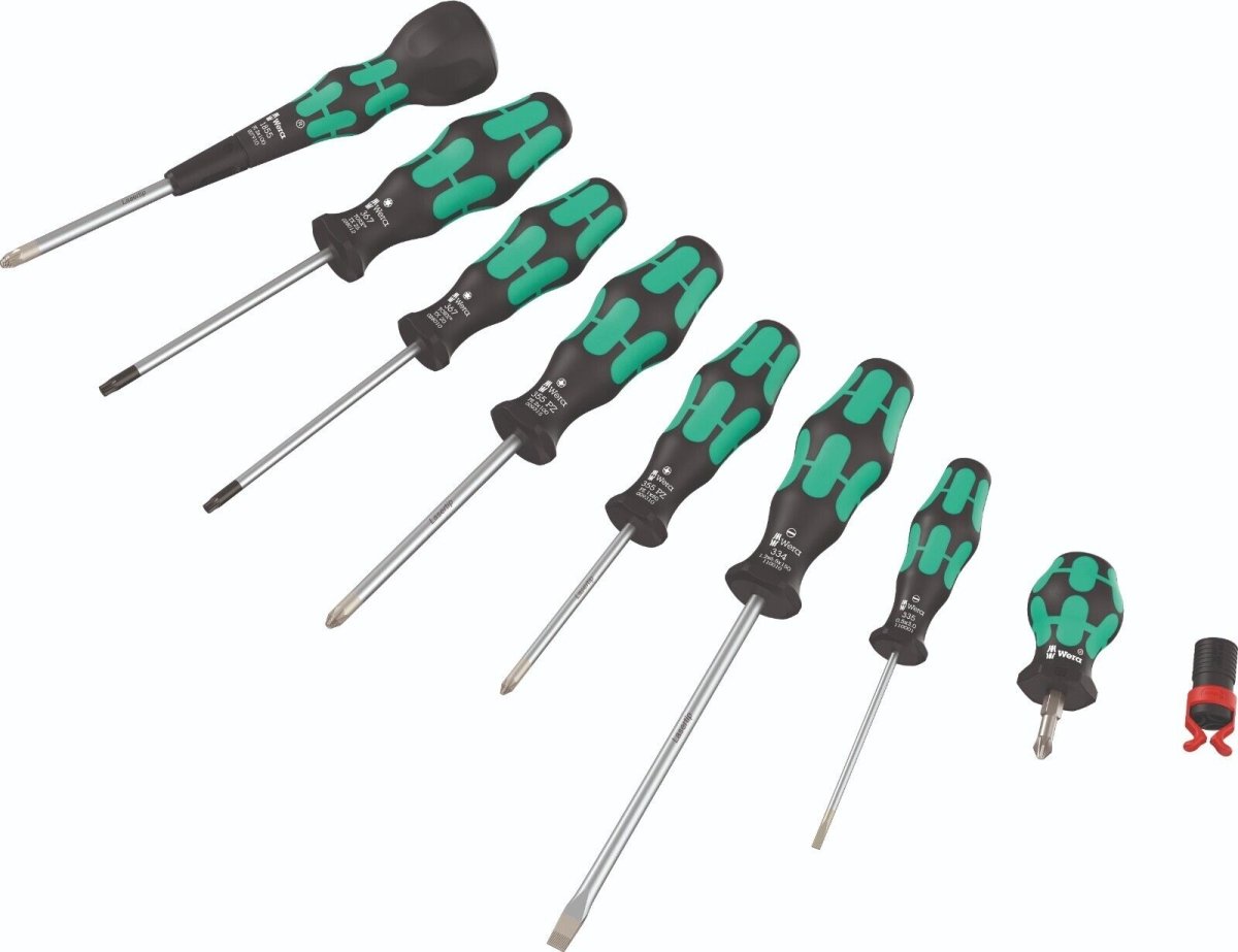 Wera 9528 Ball Grip Set 2 Screwdriver Set 9 Pieces 05134029001 - Mr. Tools