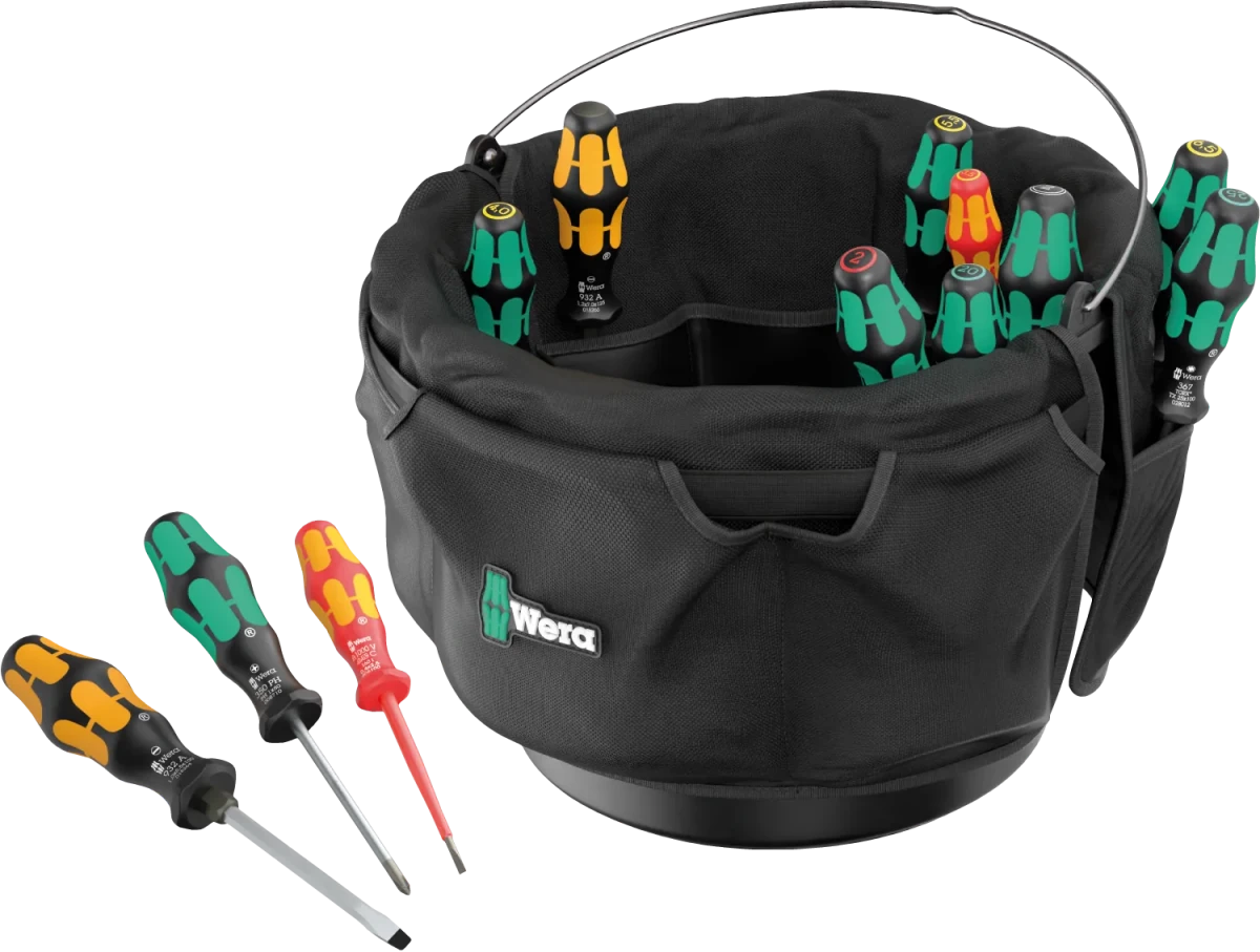 Wera 9559 Tool Bucket Organizer Screwdriver Set 1 (12-Piece) - Mr. Tools