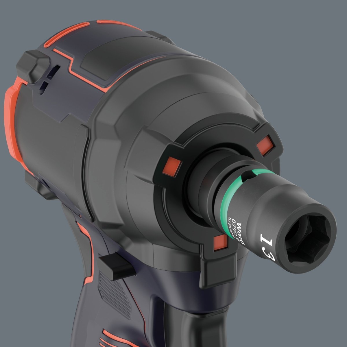 Wera 9608 Magnetic rail B Impaktor 1 Socket Set 3/8" Drive SAE 05005452001 - Mr. Tools