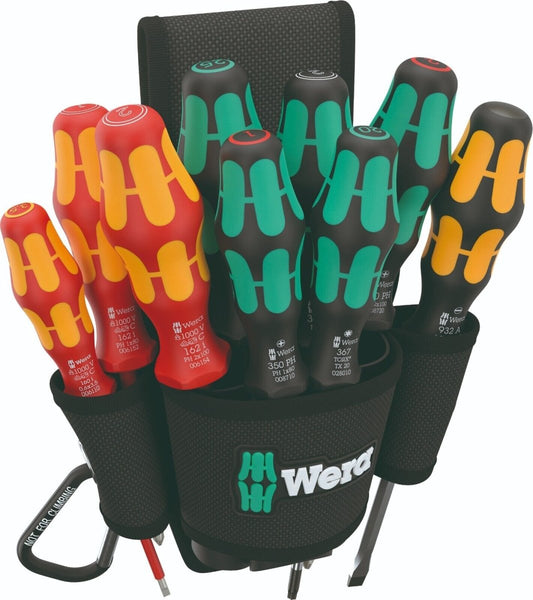 Wera 9620 Belt Holster Set 1 Screwdriver Set 10 Pieces 05136032001 - Mr. Tools