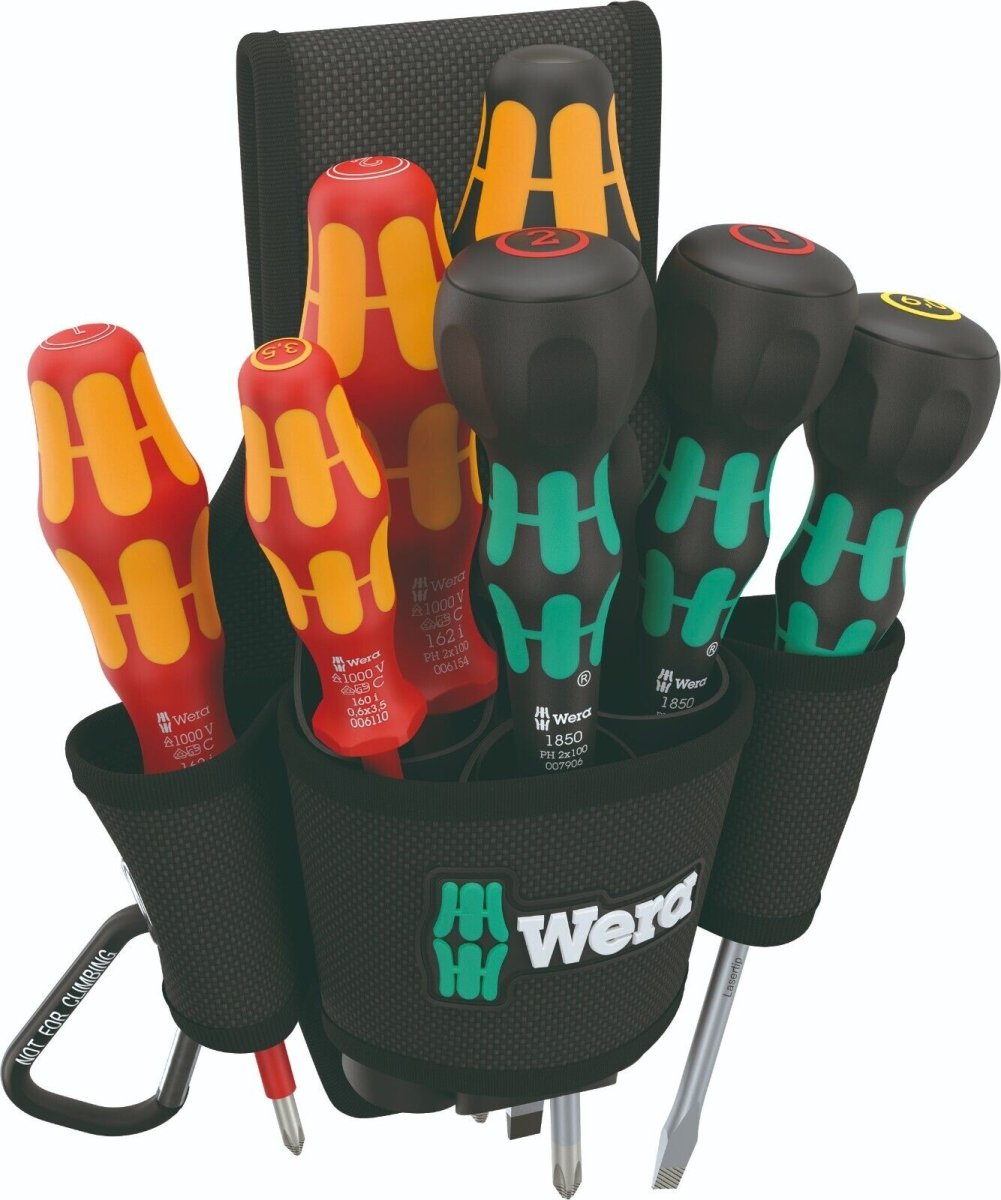 Wera 9621 Belt Holster Set 2 Screwdriver Set 8 Pieces 05136033001 - Mr. Tools