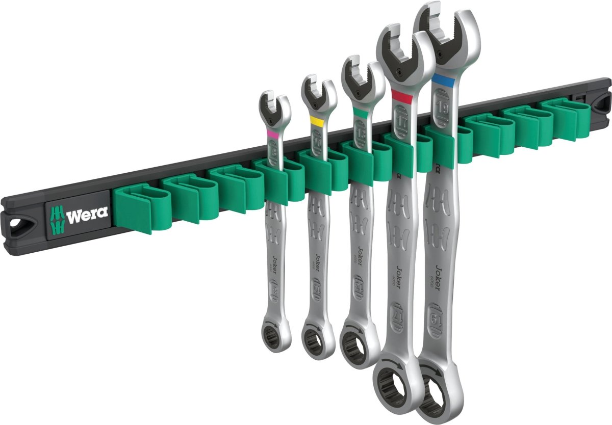 Wera 9631 Magnetic Rail 6000 Joker 2 Ratcheting Wrench Set Metric 05020015001 - Mr. Tools