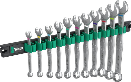 Wera 9640 Magnetic Rail 6003 Joker 1 Combination Wrench Set Metric 05020233001 - Mr. Tools