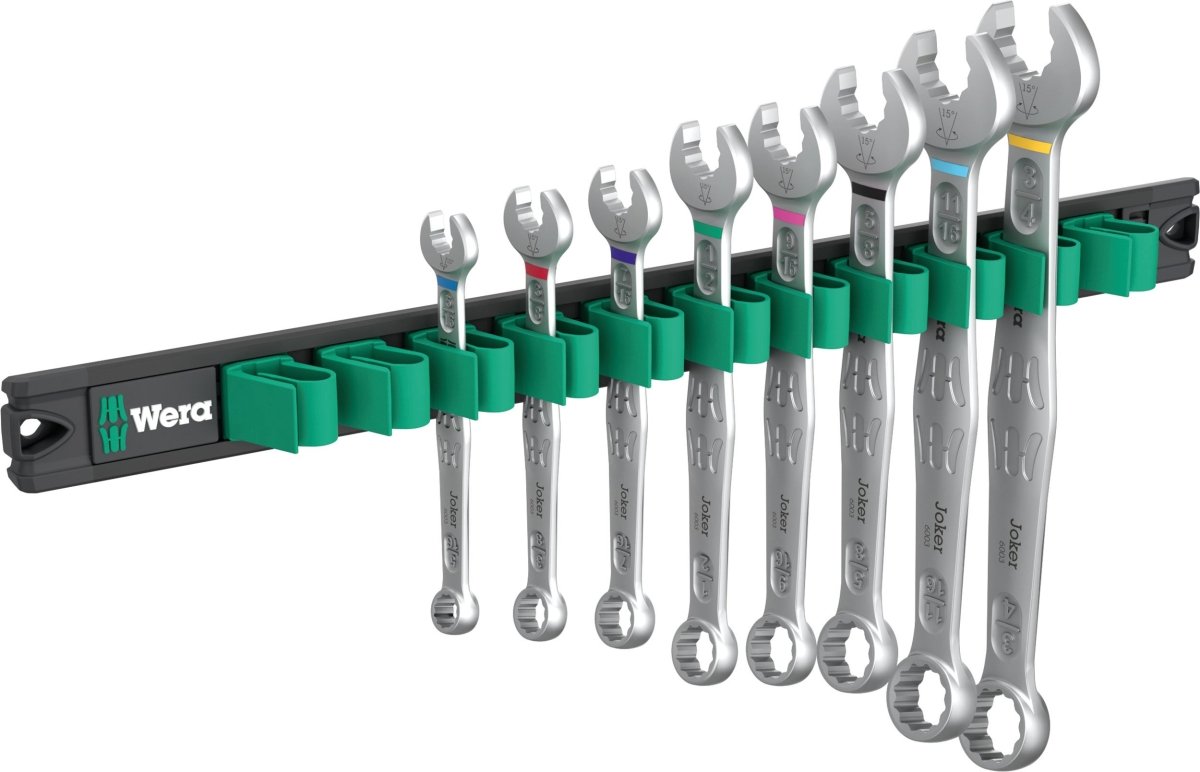 Wera 9642 Magnetic Rail 6003 Joker 1 Combination Wrench Set SAE 05020235001 - Mr. Tools