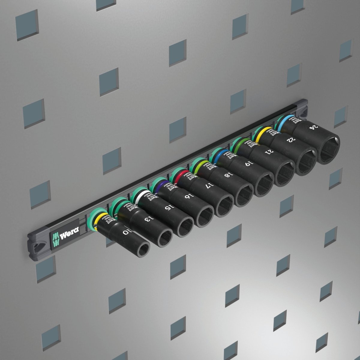 Wera 9660 Magnetic Rail B Impaktor Deep 1 Socket Set 3/8" Metric 05005590001 - Mr. Tools