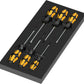 Complete 7-piece Wera 97113 Kraftform Series 900 chiseldriver set featuring Pozidriv and Slotted drivers in a shadow foam insert
