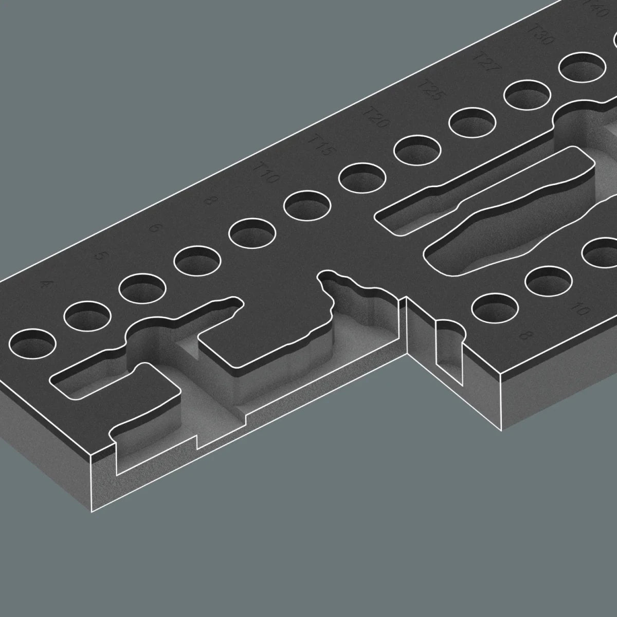 Wera 9727 Foam Insert 8007 A VDE Zyklop Ratchet Set (30 Pieces) - 05150117001 - Mr. Tools
