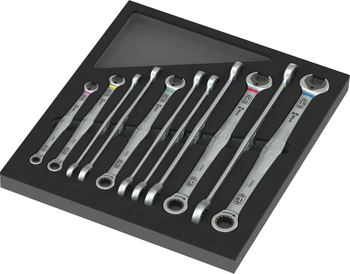 Wera 9735 Foam Insert 6007 Joker Set 1 Ratcheting Wrench Set (12 Pc) - Mr. Tools
