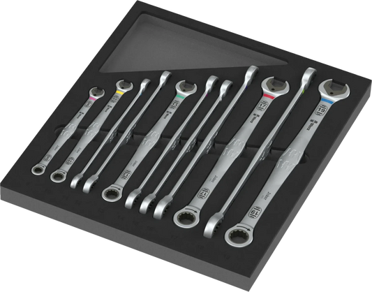 Wera 9735 Foam Insert 6007 Joker Set 1 Ratcheting Wrench Set (12 Pc) - Mr. Tools