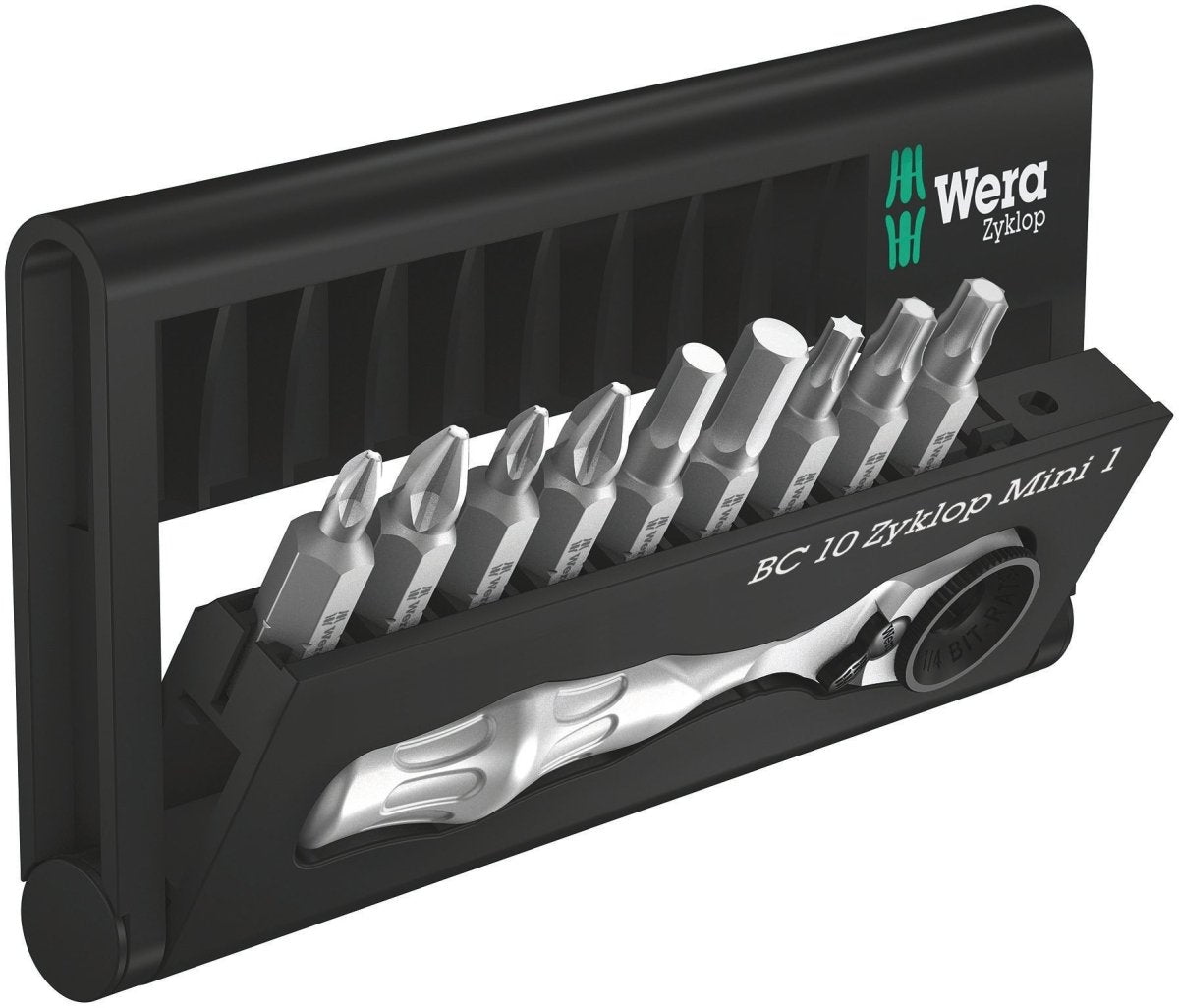 Wera Bit - Check 10 Zyklop Mini 1 Socket Wrench Bit Set 1/4" Drive 05073645001 - Mr. Tools