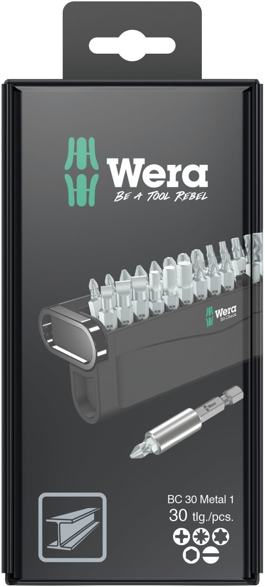 Wera Bit - Check 30 Metal 1 SB Screwdriver Bit Set 05057440001 - Mr. Tools