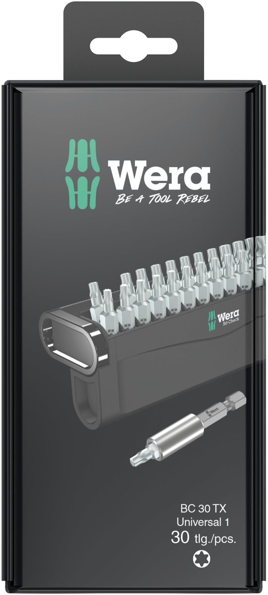 Wera Bit Check 30 TX Universal 1 SB Screwdriver Bit Set 05057900001 - Mr. Tools