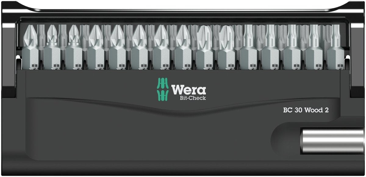 Wera Bit - Check 30 Wood 2 SB Screwdriver Bit Set 05057438001 - Mr. Tools