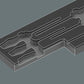 Precision tool cutouts inside an empty Wera two-color shadow foam tray for Series 900 chiseldrivers