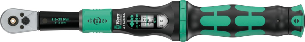 Wera Click - Torque Lock A 6 R/L Torque Wrench 2.5 - 25 Nm 1/4" Drive 05075694001 - Mr. Tools