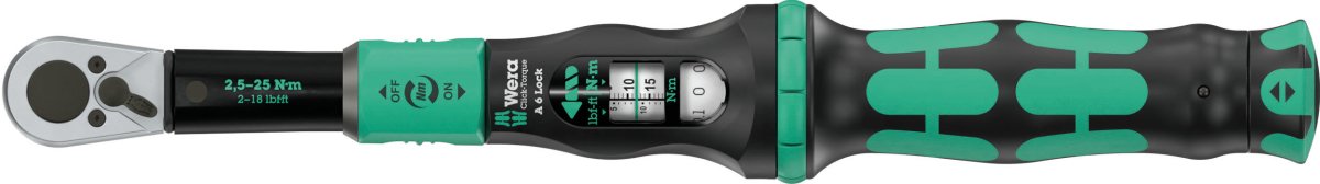 Wera Click - Torque Lock A 6 Torque Wrench 2.5 - 25 Nm 1/4" Drive 05075691001 - Mr. Tools