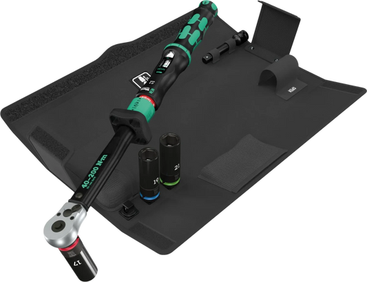 Wera Click-Torque Lock C 3 car wheel change set in portable textile box.