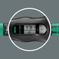 Close-up of the easy-to-read Newton Meter and Pound-Foot scale on the Wera C 3 wrench.
