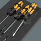 Close-up view of Wera Kraftform Series 900 heavy-duty chiseldrivers stored in two-color shadow foam tray