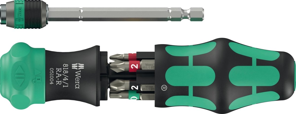 Wera Kraftform Kompakt 20 RA - R Ratcheting Screwdriver Set 6 Pieces 05051513001 - Mr. Tools
