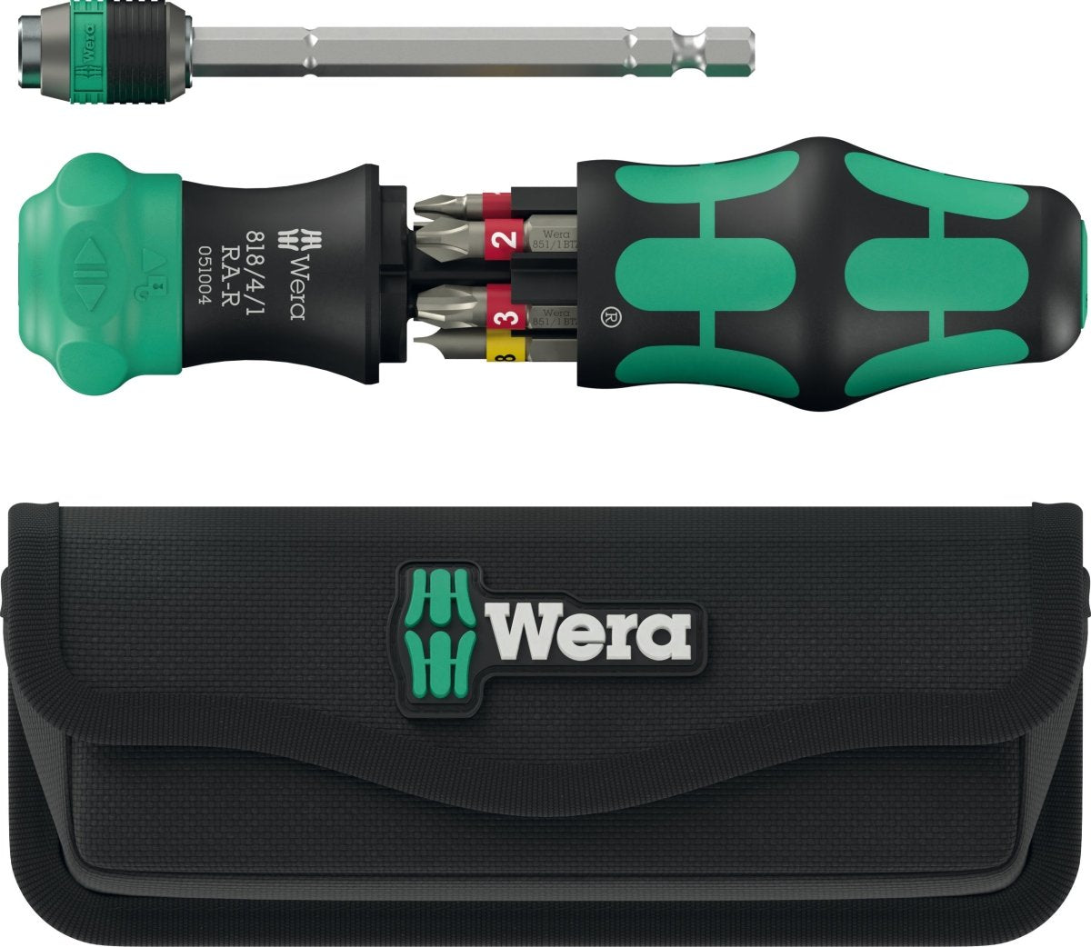 Wera Kraftform Kompakt 25 RA - R Ratcheting Screwdriver Set With Pouch 05051515001 - Mr. Tools