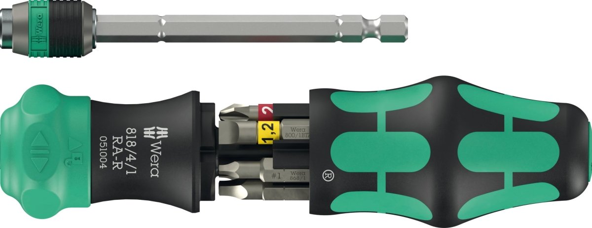 Wera Kraftform Kompakt 26 RA - R Ratcheting Screwdriver Set With Pouch 05051516001 - Mr. Tools