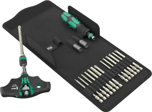 Wera Kraftform Kompakt 400 RA SHK Set 1 HVAC Ratcheting T - Handle Set Metric 05136072001 - Mr. Tools