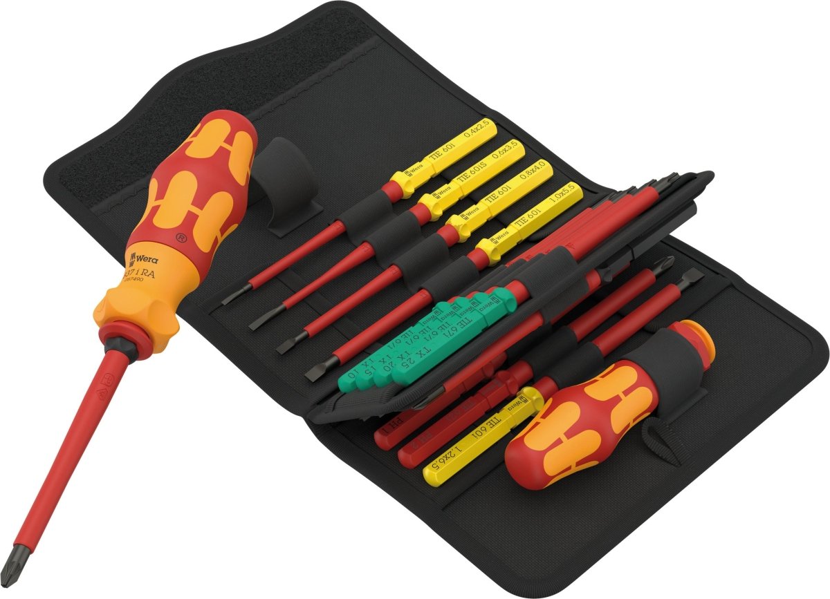 Screwdriver Form Wera Kraftform Kompakt VDE 17 RA 1 Ratcheting Screwdriver Set Metric 0